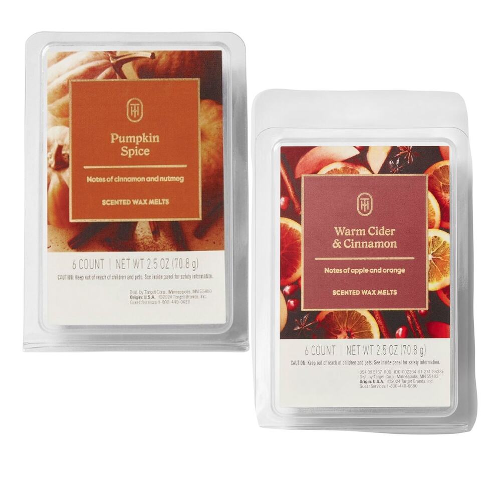 THRESHOLD WAX MELTS | CIDER & CINNAMON + PUMPKIN SPICE - 2PACK